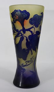 Emile Galle (1846-1904) Cameo Glass Vase.