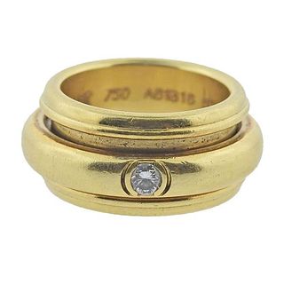 Piaget Possession 18k Gold Diamond Spinning Band Ring SZ 52