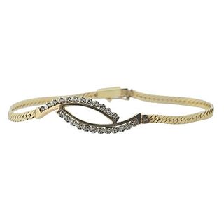 Vintage 14k Gold Diamond Bracelet