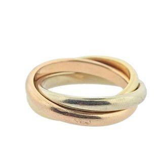 Tiffany &amp; Co Tri Color Gold Rolling Band Ring