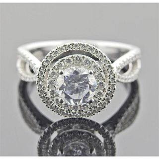 Vanna K 18k Gold Diamond Engagement Ring