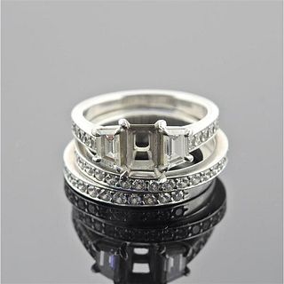 Platinum Diamond Engagement Wedding Ring Setting 