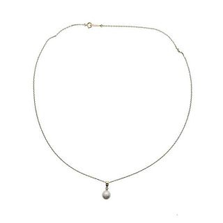 18k 14k Gold Pearl Pendant Necklace 