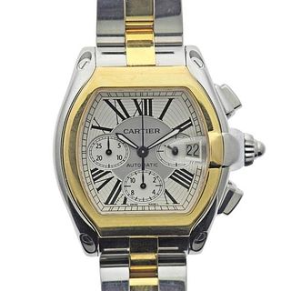 Cartier Roadster XL Chronograph 18k Gold Steel Men&#39;s Watch W6202721