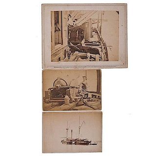 Brady Gallery Cards Related to the Civil War Gunboats CSS Teazer and USS Maratanza 