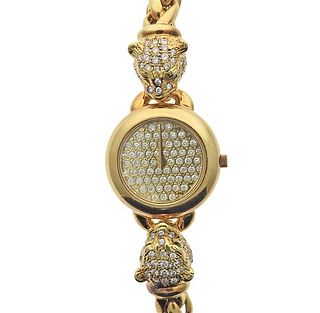 18k Gold Diamond Quartz Ladies Watch 