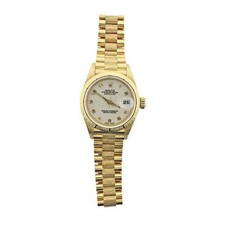 Rolex Datejust 18k Gold 26mm Automatic Ladies Watch 69278