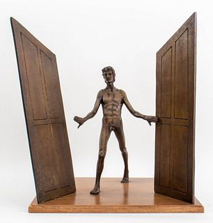 Victor Salmones "Open the Doors" Bronze Sculpture