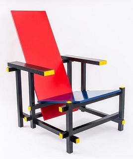 Gerrit Rietveld De Stijl Red Blue Chair