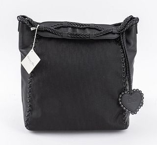 Christian Dior Diorissimo Black Nylon Leather Bag
