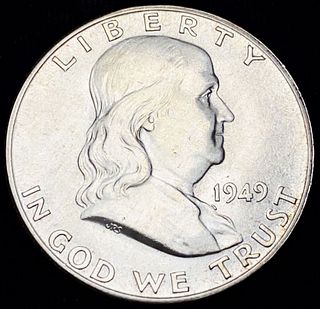 1949-D Franklin Silver Half Dollar MS65
