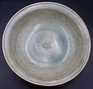 Antique Thai Glazed Stoneware Bowl.