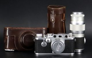 Leica IIIf Vorlauf Camera with a Hektor 135mm f/4