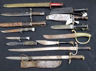 MILITARIA. Large Collection of Bayonets and Knives