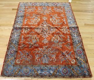 Antique & Finely Hand Woven Sarouk Style Carpet