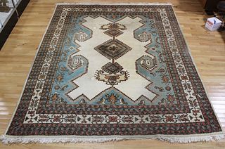 Vintage and finely hand Woven Kazak style carpet