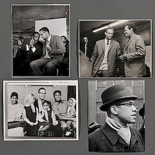 Malcolm X (1925-1965) Nine Photographs Taken by Robert Haggins (1922-2006)