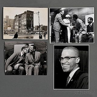 Malcolm X (1925-1965) Nine Photographs Taken by Robert Haggins (1922-2006)
