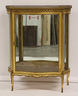 Antique Louis XV Style Giltwood & Crown Glass