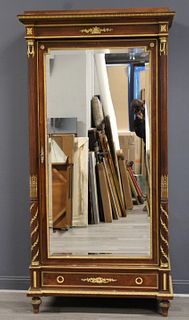 Linke Quality Bronze Mounted Mirrored Armoire.