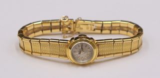 JEWELRY. Lady's Vintage Omega 18kt Gold Bracelet