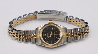 JEWELRY. Lady's Rolex Oyster Perpetual Two-tone