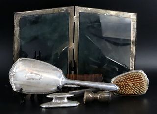 STERLING. Assorted Sterling Boudoir Items Inc.