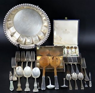 SILVER. Grouping of Sterling and Silver Hollowware
