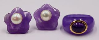 JEWELRY. 18kt and 14kt Gold and Amethyst Jewelry.