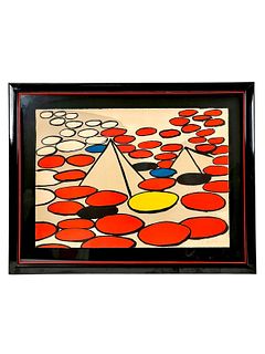 Alexander Calder " Circle Of Pyramids " Lithograph