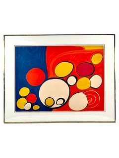 Alexander Calder " Circle With Eyes " Lithograph.