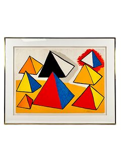 Alexander Calder " Homage To Euclid " Lithograph.