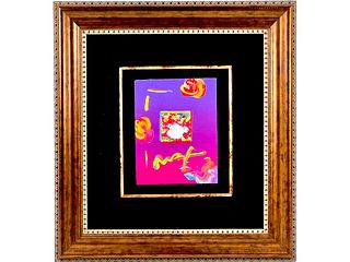 PETER MAX(b. 1937)Hand Signed Mixed Media Painting