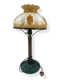 Vintage Brass Handel Lamp, 21" in.