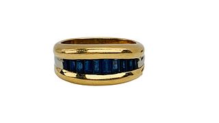 Mens Impressive 18 Karat Sapphire Ring