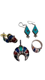 Collection of Sterling Silver And Enamel