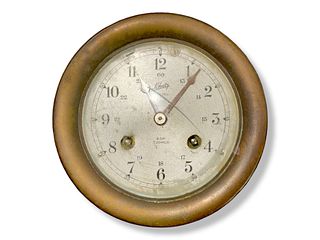 SCHATZ Brass Ships Bell Clock + Barometer Set