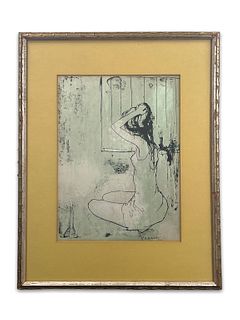 1968 Jean Jansen; Seated Girl I, Lithograph