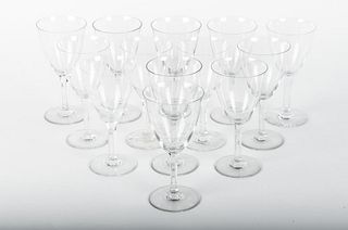 Baccarat Set 12 Clear Wine Crystal Glasses