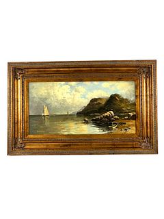 ANTIQUE 19TH C. FRENCH OIL ON CANVAS PAINTING