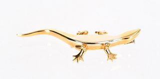A Pomellato 18k Gold Lizard Pin