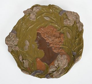 An Ernst Wahliss Pottery Plaque c. 1900
