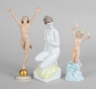 A Group of German Porcelain Nude Figures
