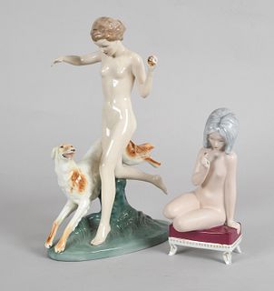 Two Porcelain Nude Figures, Royal Dux