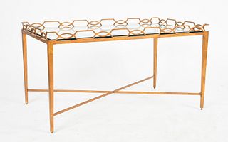 Jansen Style Gilt Iron Coffee Table