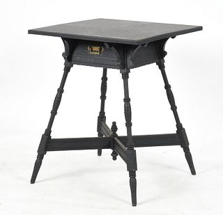 An Eastlake Style Ebonized Parlor Table