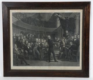 Engraving, Henry Clay Before The U.S . Senate, 1850