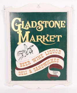 A Large Painted Shop Sign, Gladstone Market