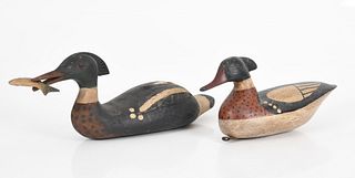 Two Red Breasted Merganser Duck Hunting Decoys