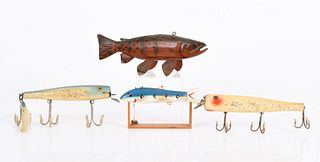 Two Working Fishing Decoys and Two Fishing Lures
